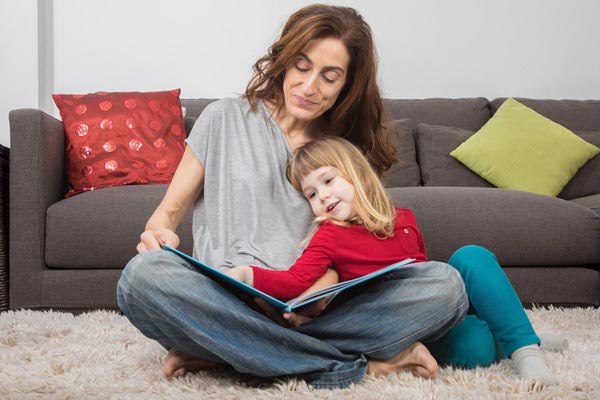 Family Reading on Shag Carpet