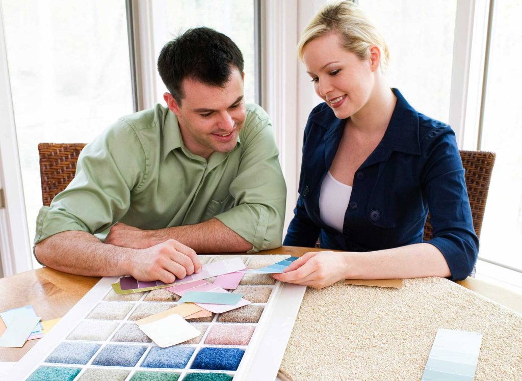 Couple with interior designer
